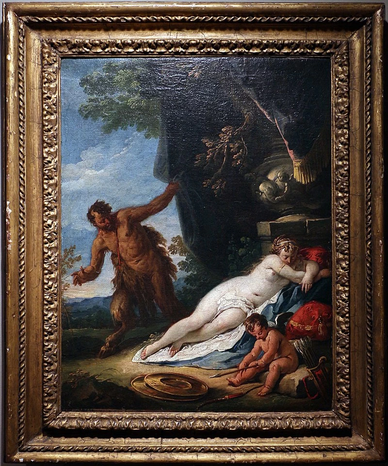 Pan con una ninfa dormiente